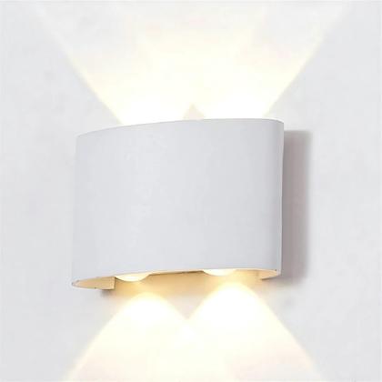 Imagem de Arandela Led Meia Lua 4W Parede Branco Quente 4 Fachos