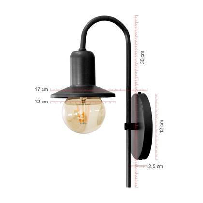 Imagem de Arandela LuminaLux ALX0049 Lustre Retro Preto Colonial