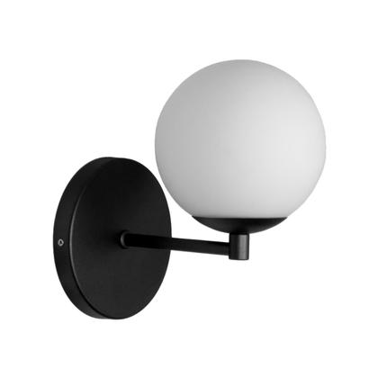 Imagem de Arandela Luminária Cristal Globo 12 cm Moderno Preto 009