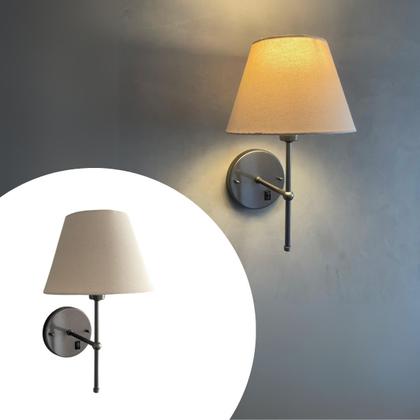 Imagem de Arandela Luminária De Parede Clássica Com Interruptor Cúpula Cone Ref 19 Para Decoração Casa e Sala, Quarto Cama e Cabeceira, Corredor, lavabo
