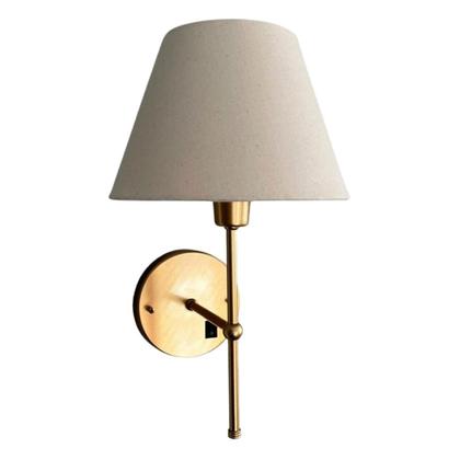 Imagem de Arandela Luminária De Parede Clássica Com Interruptor Cúpula Cone Ref 19 Para Decoração Casa e Sala, Quarto Cama e Cabeceira, Corredor, lavabo