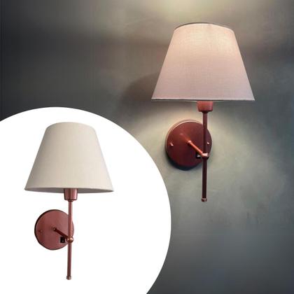 Imagem de Arandela Luminária De Parede Clássica Com Interruptor Cúpula Cone Ref 19 Para Decoração Casa e Sala, Quarto Cama e Cabeceira, Corredor, lavabo