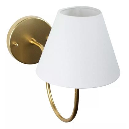 Imagem de Arandela luminária de Parede Curvada Clássica de Alumínio Com Cúpula Para Sala, quarto, Cama e Cabeceira, lavabo