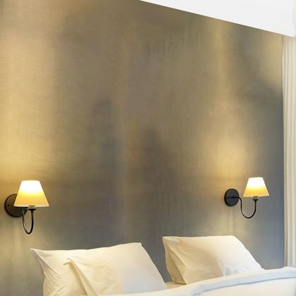 Imagem de Arandela luminária de Parede Curvada Clássica de Alumínio Com Cúpula Para Sala, quarto, Cama e Cabeceira, lavabo