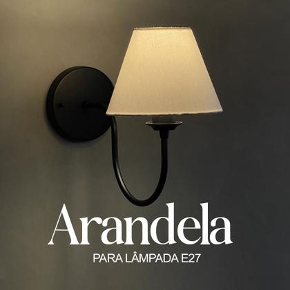 Imagem de Arandela luminária de Parede Curvada Clássica de Alumínio Com Cúpula Para Sala, quarto, Cama e Cabeceira, lavabo