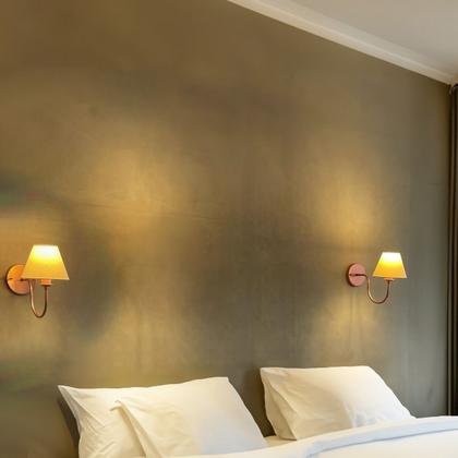 Imagem de Arandela luminária de Parede Curvada Clássica de Alumínio Com Cúpula Para Sala, quarto, Cama e Cabeceira, lavabo