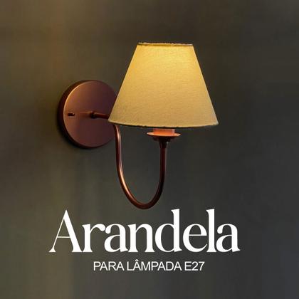 Imagem de Arandela luminária de Parede Curvada Clássica de Alumínio Com Cúpula Para Sala, quarto, Cama e Cabeceira, lavabo