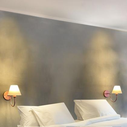 Imagem de Arandela luminária de Parede Curvada Clássica de Alumínio Com Cúpula Para Sala, quarto, Cama e Cabeceira, lavabo