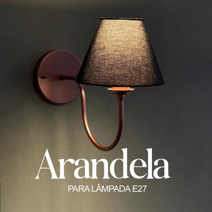 Imagem de Arandela luminária de Parede Curvada Clássica de Alumínio Com Cúpula Para Sala, quarto, Cama e Cabeceira, lavabo