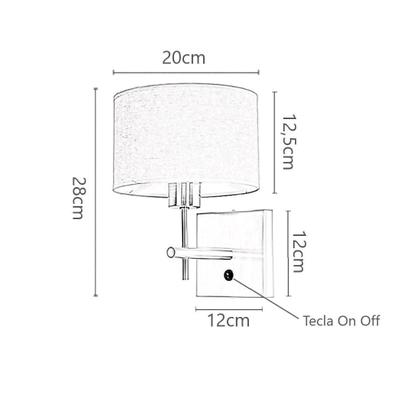 Imagem de Arandela Moderna Dourada Udine G20 Com Interruptor Dourado L