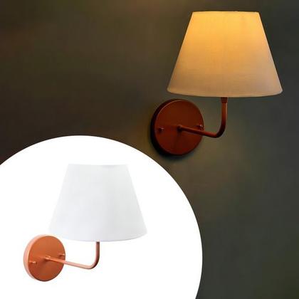 Imagem de Arandela Parede Clássica Curvada 1 Interna Com Cúpula Cônica Decorar Para Casa e Sala, Corredor, Quarto ou Cabeceira