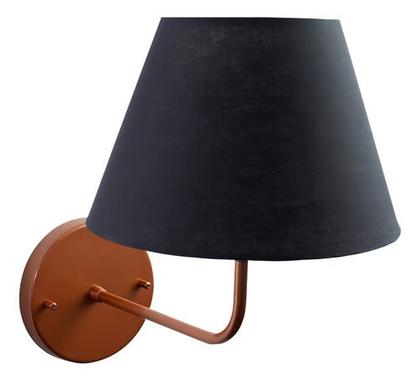 Imagem de Arandela Parede Clássica Curvada 1 Interna Com Cúpula Cônica Decorar Para Casa e Sala, Corredor, Quarto ou Cabeceira