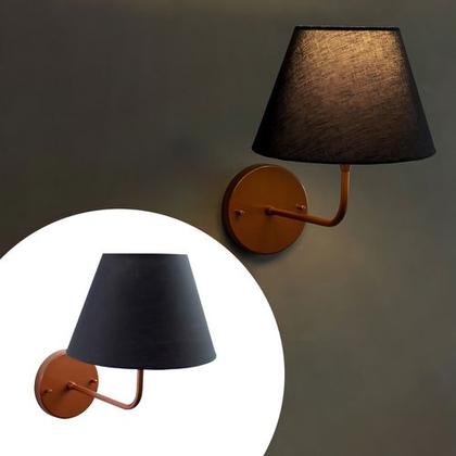 Imagem de Arandela Parede Clássica Curvada 1 Interna Com Cúpula Cônica Decorar Para Casa e Sala, Corredor, Quarto ou Cabeceira