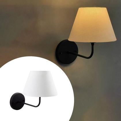 Imagem de Arandela Parede Clássica Curvada 1 Interna Com Cúpula Cônica Decorar Para Casa e Sala, Corredor, Quarto ou Cabeceira