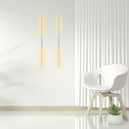 Imagem de Arandela Parede Linear Moderna Branca 1m 10W 3.000K BIV