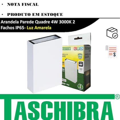 Imagem de Arandela Parede Quadre 4W Luz Quente 3000K 2 Fachos IP65