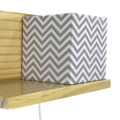 Imagem de Arandela Prateleira Pinus Cubinho Cinza Quarto Bebê Infantil Menino Menina