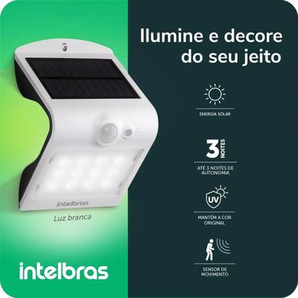 Imagem de Arandela Solar Integrada Intelbras Asi 220 Luz Branca