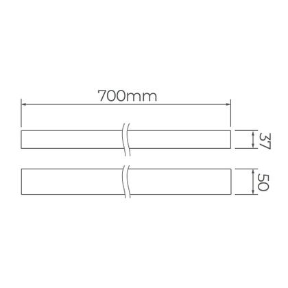 Imagem de Arandela Stella Ice Long Led 70cm IP65 8W Bivolt