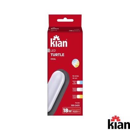 Imagem de Arandela Tartaruga Led Preta IP65 18w Branco Neutro 4000K