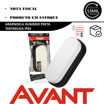 Imagem de Arandela Tartaruga Led Preta Ip65 5w Branco Frio 6500k