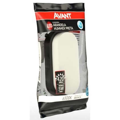 Imagem de Arandela Tartaruga Led Preta Ip65 5w Branco Frio 6500k