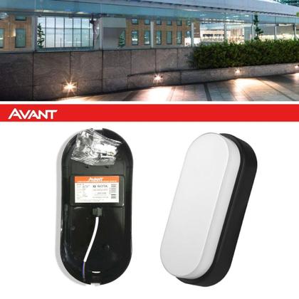 Imagem de Arandela Tartaruga Preta Sobrepor Com Lâmpada Led 12w 6500k - Avant