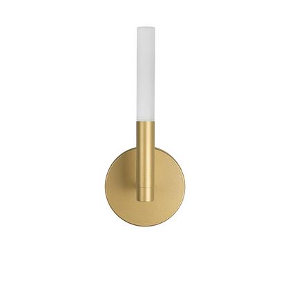 Imagem de Arandela Tubo Interna Acrilico Difusor Dourada + Lâmpada Led
