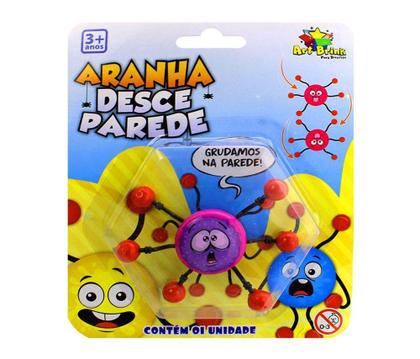 Imagem de Aranha Desce Parede Dona Aranha Gruda Na Parede Colorido Decoração Criança Quarto - Art Brink