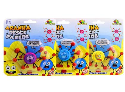 Imagem de Aranha Desce Parede Dona Aranha Gruda Na Parede Colorido Decoração Criança Quarto - Art Brink