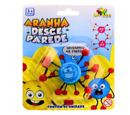 Imagem de Aranha Desce Parede Dona Aranha Gruda Na Parede Colorido Decoração Criança Quarto - Art Brink