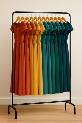 Imagem de Arara Alta para Roupas Vestidos Longos 1,90mt de Altura por 1,00mt de Comprimento - 100% Aço