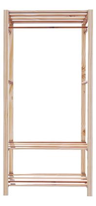 Imagem de Arara Cabideiro Modelo Industrial C/ 3 Prateleiras Multiuso Oferta