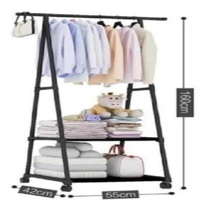 Imagem de Arara cabideiro portatil com rodinhas organizador para quarto closet cabideiro de  bolsas e sapatos