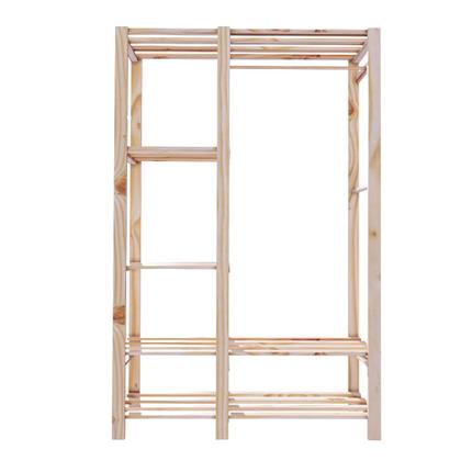 Imagem de Arara Closet Aberto Modelo Industrial Duplo Cabideiros Promo