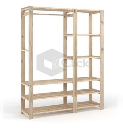 Imagem de arara com prateleira   Para espaço interno  sapateira