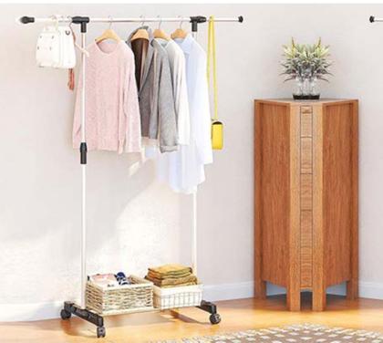 Imagem de  Arara de Multiuso Roupas Cabideiro de Chão Closet Modulado em Aço /com rodinha