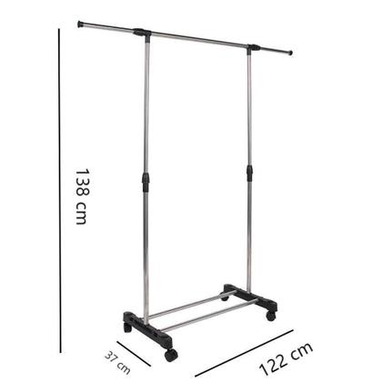 Imagem de  Arara de Multiuso Roupas Cabideiro de Chão Closet Modulado em Aço /com rodinha