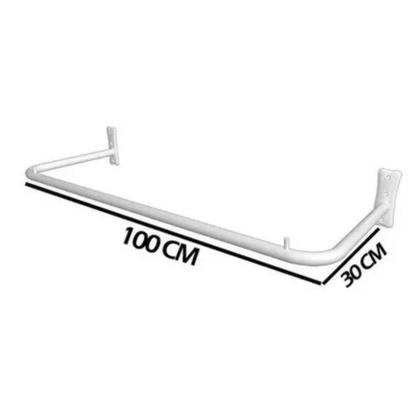 Imagem de Arara De Parede Cabideiro Closet Quarto Loja - Reta 100 Cm