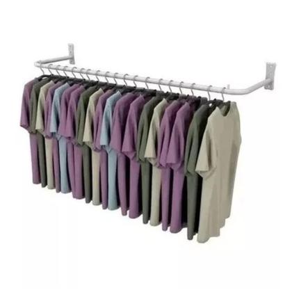 Imagem de Arara de Parede Cabideiro - Lojas Closets Quartos 100CM Várias Cores