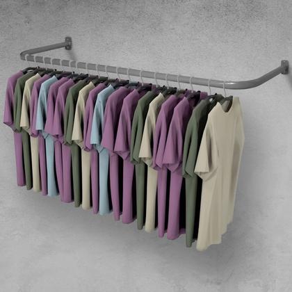 Imagem de Arara De Roupas Cabideiro De Parede P/ Quarto 1,00m Lazúli