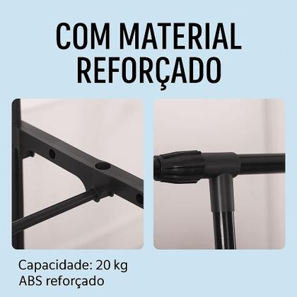 Imagem de Arara De Roupas Organizador Com Sapateira E Cabideiro Ideal Para Quarto Closet Loja