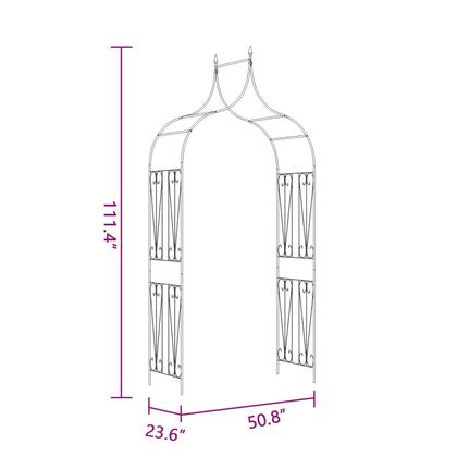 Imagem de Arco de jardim VidaXL Metal para plantas trepadeiras 111,42x50,79cm