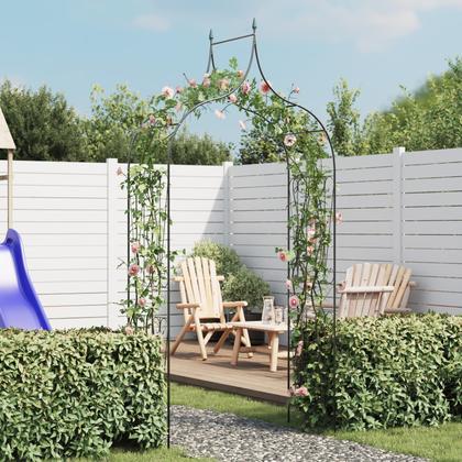 Imagem de Arco de jardim VidaXL Metal para plantas trepadeiras 111,42x50,79cm
