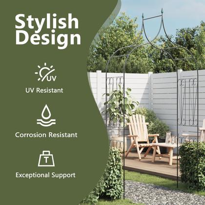 Imagem de Arco de jardim VidaXL Metal para plantas trepadeiras 111,42x50,79cm