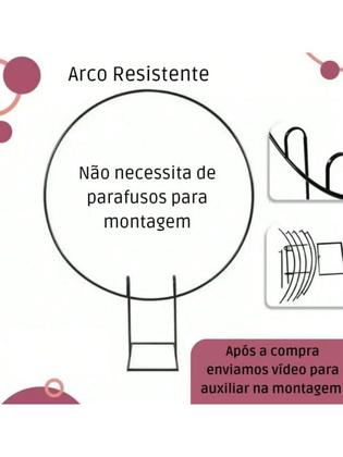 Imagem de Arco Em Ferro Desmontável P/ Painel Redondo P/festa E Evento