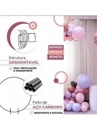 Imagem de Arco Em Ferro Desmontável P/ Painel Redondo P/festa E Evento
