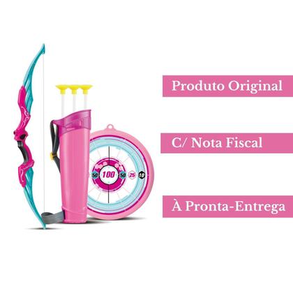 Arco Mira Certa Lançador Arqueiro C/ 3 Flechas E Alvo - Zoop