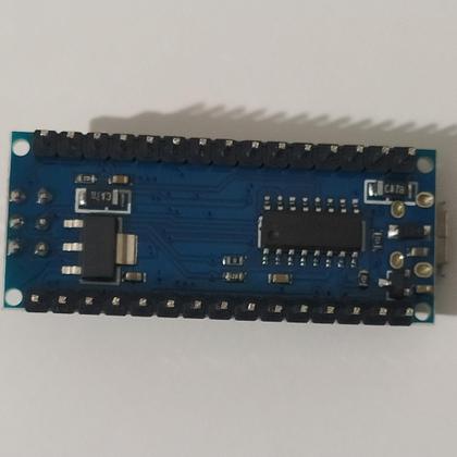 Imagem de Arduino Nano Compativel C/ Entrada Micro Usb e Terminais Soldados
