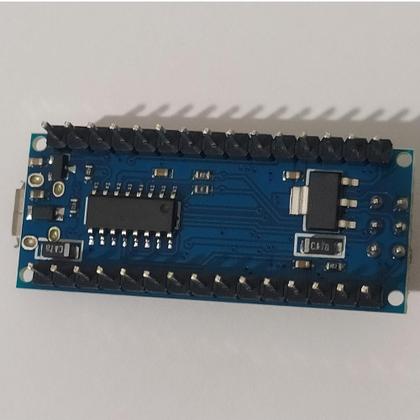 Imagem de Arduino Nano Compativel C/ Entrada Micro Usb e Terminais Soldados
